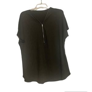 Dark Grey Zippered Top